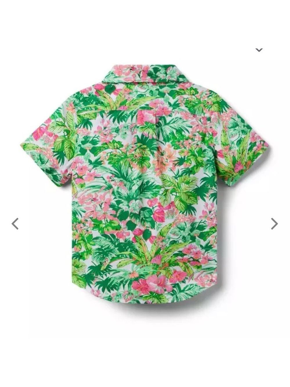 Janie and Jack Green Pink Tropical Shirt 12-18 Months - Picture 2 of 5